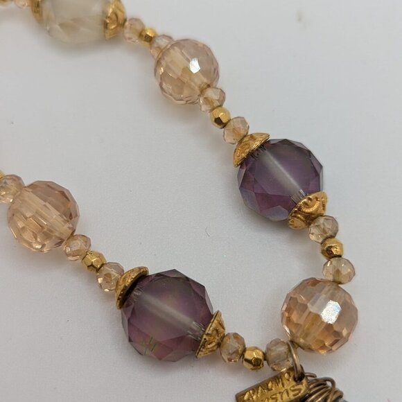 Trendy Glass Bracelet and Earrings French Romance style jewelry set - Picture 5 of 5